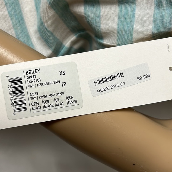 LOLE S BRILEY  DRESS halter short summer dress. spaghetti straps,stripes - Picture 12 of 15